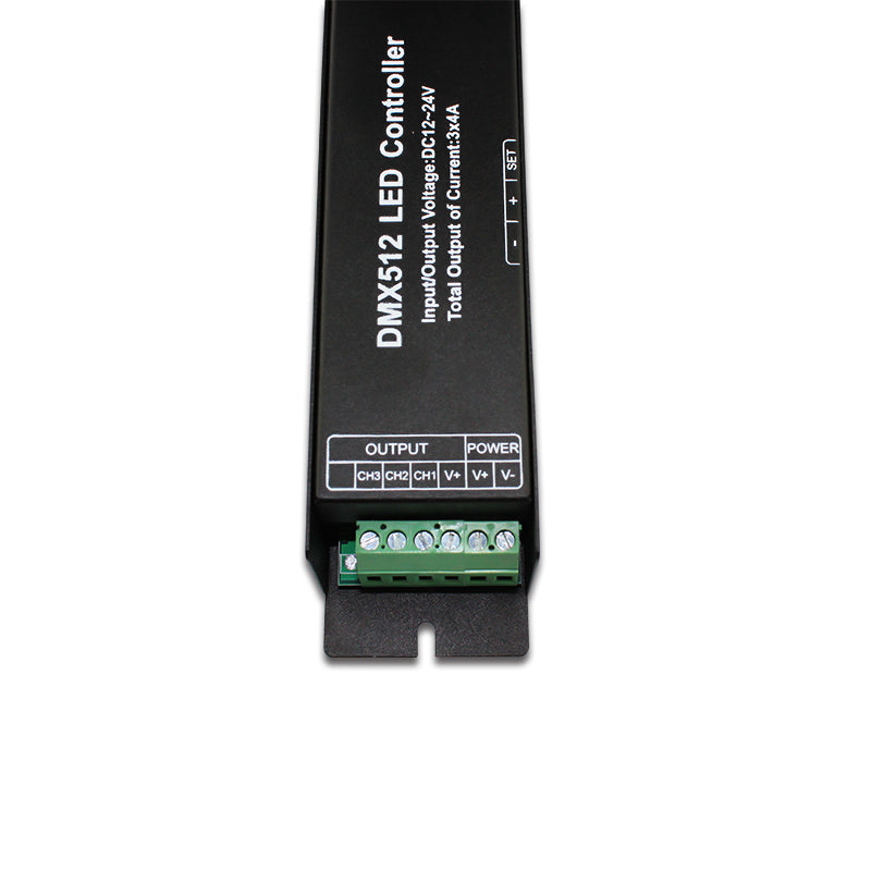 12V 192W Digital Display RGB Controller RJ45 RGB 3 Channels DMX512 Decoder