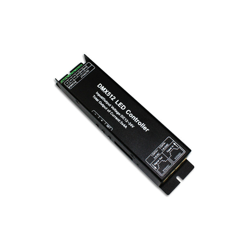 12V 192W Digital Display RGB Controller RJ45 RGB 3 Channels DMX512 Decoder