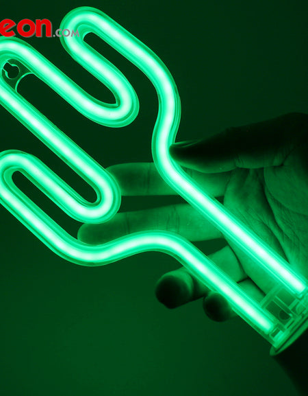 Green Cactus LED Neon Tube Night Light Home Bedroom Desk Lamp Christmas Gift by Flex-Neon.com