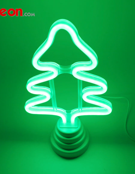 Green Christmas Tree LED Neon Tube Night Light Home Bedroom Desk Lamp Christmas Gift by Flex-Neon.com