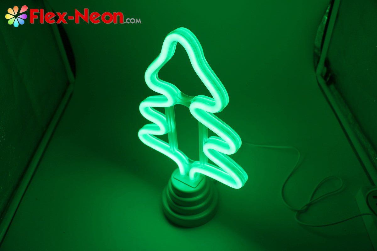 Green Christmas Tree LED Neon Tube Night Light Home Bedroom Desk Lamp Christmas Gift by Flex-Neon.com