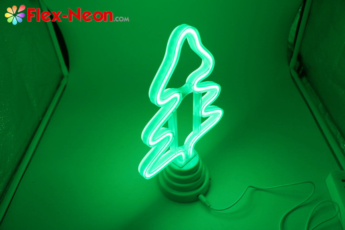 Green Christmas Tree LED Neon Tube Night Light Home Bedroom Desk Lamp Christmas Gift by Flex-Neon.com