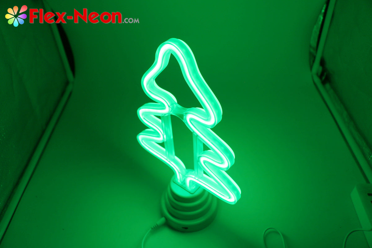 Green Christmas Tree LED Neon Tube Night Light Home Bedroom Desk Lamp Christmas Gift by Flex-Neon.com