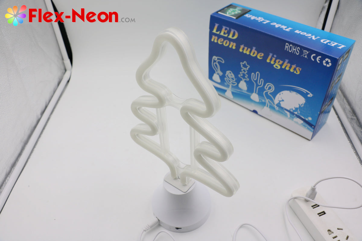 Green Christmas Tree LED Neon Tube Night Light Home Bedroom Desk Lamp Christmas Gift by Flex-Neon.com