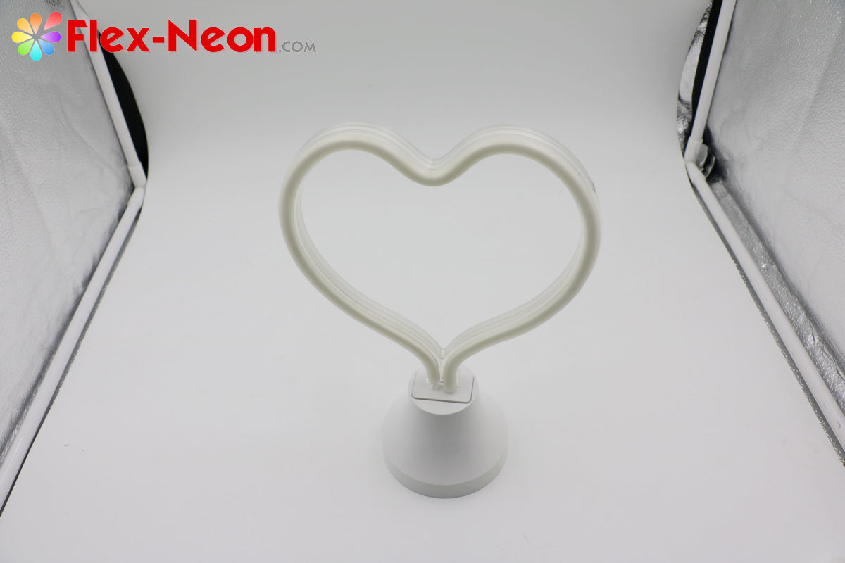 Pink Heart LED Neon Tube Night Light romantic night light authorized by by Flex-Neon.com