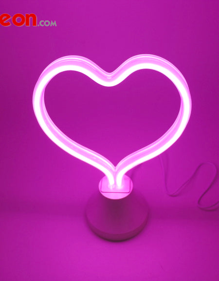 Pink Heart LED Neon Tube Night Light romantic night light authorized by by Flex-Neon.com