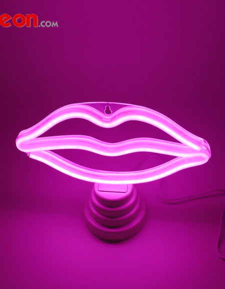 Pink Lip LED Neon Tube Night Light romantic night light authorized by by Flex-Neon.com