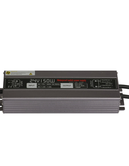 24V 150W LED Power Supply Waterproof IP67 100-265V AC 24V 6.25A KNL