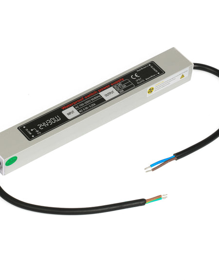 24V 30W LED Power Supply for LED strip Waterproof IP67 Input 100-260V AC output 12V DC 1.25A