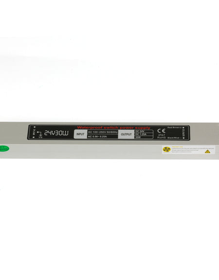 24V 30W LED Power Supply for LED strip Waterproof IP67 Input 100-260V AC output 12V DC 1.25A