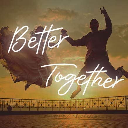 Better Together Neon Sign for Wall, Bedroom, Home,Decor, Warm White Neon Sign for Bridal Shower, Party,Weeding Decoration, 24x10+179 inches (Power Adapter Included)