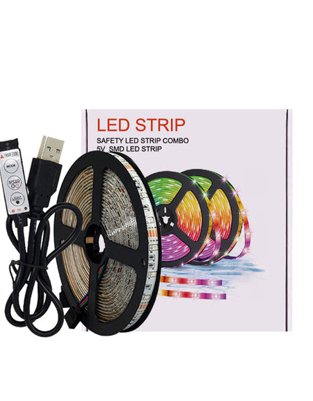 5V USB LED Strip 5050 30LEDs/m RGB LED Strip TV Background Decoration Lighting MINI 3 Key Controller Kit Indoor led strip kit 5m/set