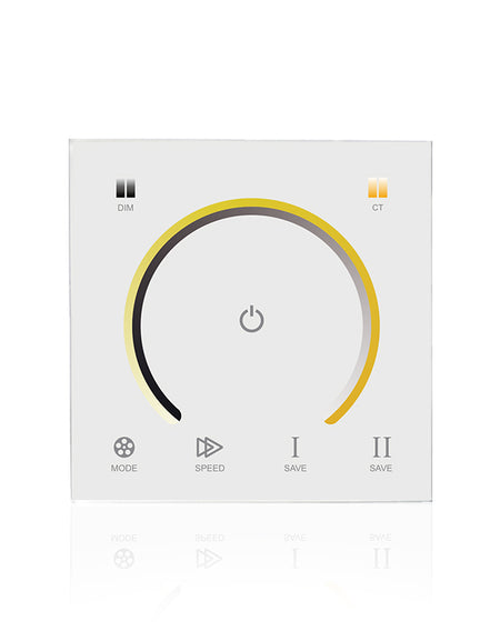 DC12~24V Glass Wall Mounted Panel CCT Double Color Touch Panel LED Controller