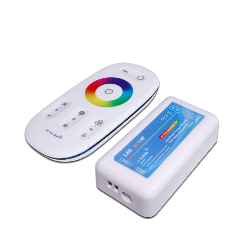 DC12V DC24V 4CH *6A 2.4G RF Wireless Remote Control 2.4G Plastic Shell RGBW Touch Screen LED Controller For RGBW Strip Lights