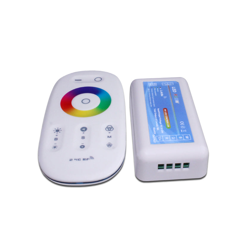 DC12V DC24V 4CH *6A 2.4G RF Wireless Remote Control 2.4G Plastic Shell RGBW Touch Screen LED Controller For RGBW Strip Lights