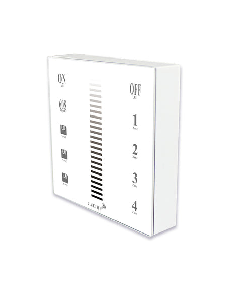 DC12V 24V 2.4G RF Multi Zone 2.4G 4-Zone Wall-Mounted Single Color Touch Panel LED Dimmer Controller
