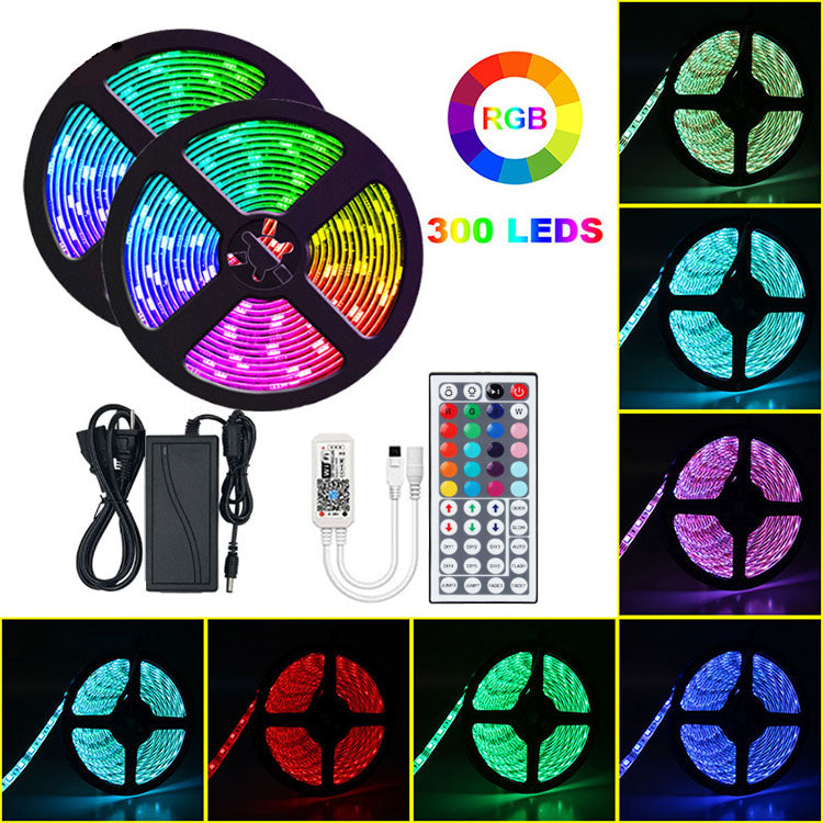 WIFI SMD5050 RGB LED Strip Google Assistant Amazon Alexa Smart WIFI RGB Strip Light Kit With 44Keys remote controller indoor IP20 waterproof IP65