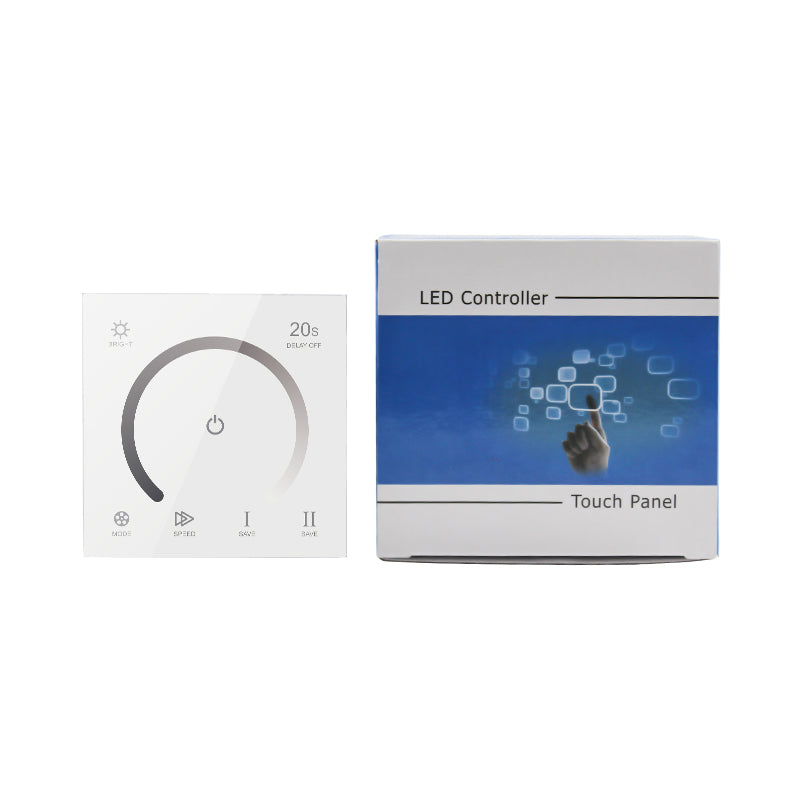 DC12~24V Glass Wall Mounted Panel Single Color Touch Panel LED Dimmer Controller