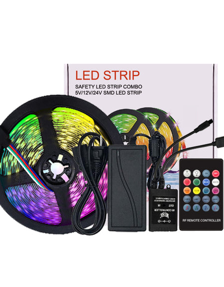 12V IR 20 Key Music Sound Control 5050 RGB Controller Colorful LED Light Strip Kit indoor IP20