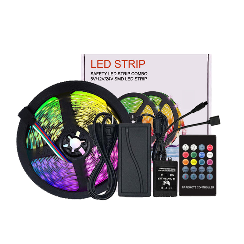 12V IR 20 Key Music Sound Control 5050 RGB Controller Colorful LED Light Strip Kit indoor IP20