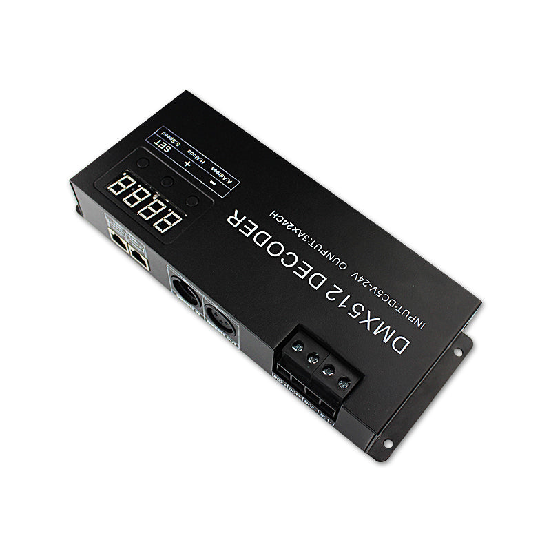 12V 864W 24V 1728W PWM Standard Digital Control Signal Output 12V 24 Channels CV DMX 512 RGB LED Controller Decoder