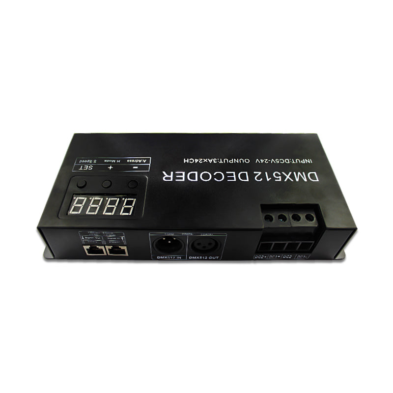 12V 864W 24V 1728W PWM Standard Digital Control Signal Output 12V 24 Channels CV DMX 512 RGB LED Controller Decoder