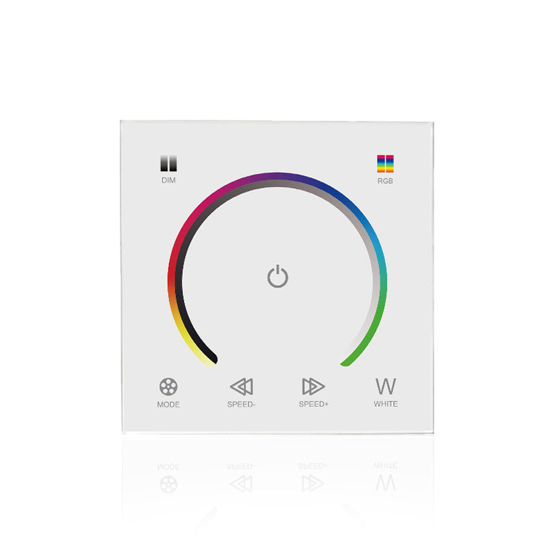 White Color Wall Mounted Panel RGBW Touch Panel LED Dimmer Controller