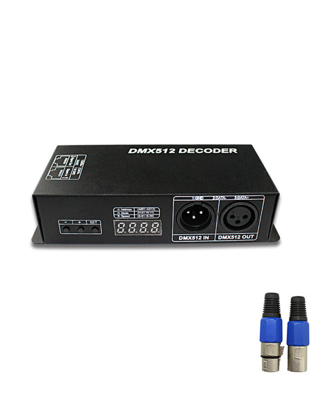 PWM 5V DC12-24V 8A rgb 3 channel digital display DMX512 decoder