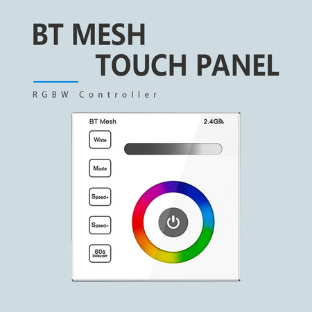 DC12-24V Wall Mounted Bluetooth Mesh Smart BT Mesh Touch Panel LED RGBW Controller