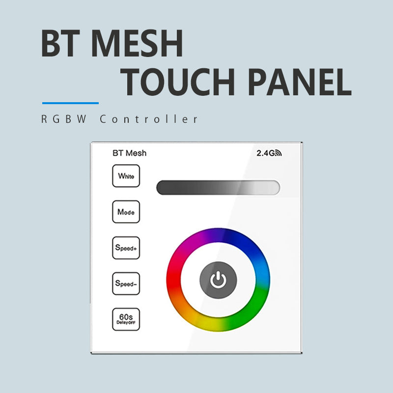 DC12-24V Wall Mounted Bluetooth Mesh Smart BT Mesh Touch Panel LED RGBW Controller