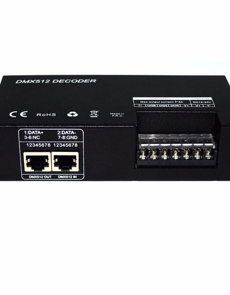 DMX 512 Stage Light Engineering Project DMX Controller RGB 3 Channel DMX512 Decoder 8A*3CH