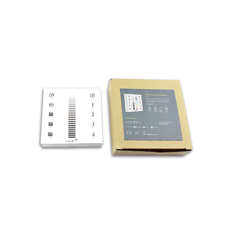 DC12V 24V 2.4G RF Multi Zone 2.4G 4-Zone Wall-Mounted Single Color Touch Panel LED Dimmer Controller