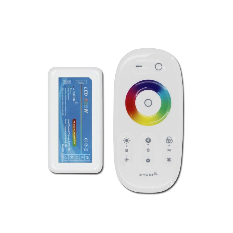 DC12V DC24V 4CH *6A 2.4G RF Wireless Remote Control 2.4G Plastic Shell RGBW Touch Screen LED Controller For RGBW Strip Lights