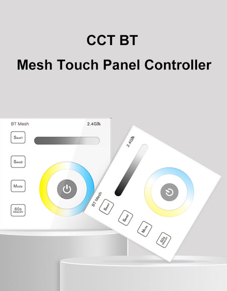 DC12-24V 96W Wall Mounted CCT BT Mesh Smart CCT BT Mesh Touch Panel Controller