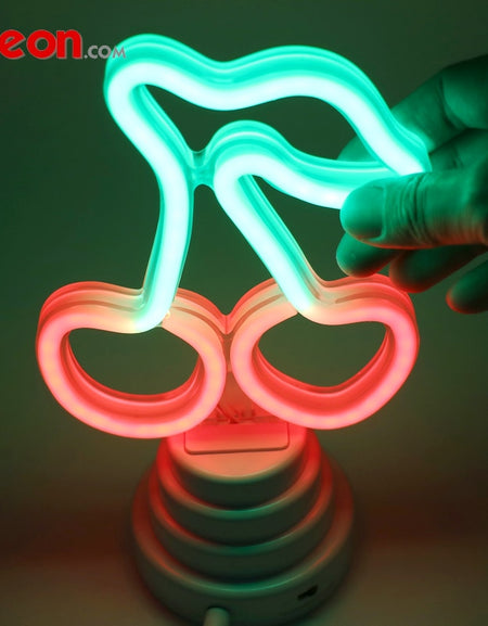USB Battery Cute LED Neon Tube Night Light Cherry Night Light Home Bedroom Desk Lamp Christmas Gift by Flex-Neon.com