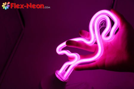 USB battery LED Neon Tube Night Light Flamingo night light authorized by by Flex-Neon.com