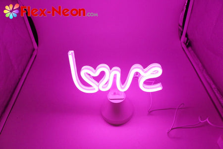 USB battery LED Neon Tube Night Light Love romantic night light authorized by by Flex-Neon.com
