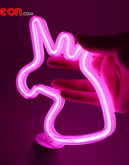 USB battery LED Neon Tube Night Light Unicorn I love you Christmas holiday night light authorized by by Flex-Neon.com
