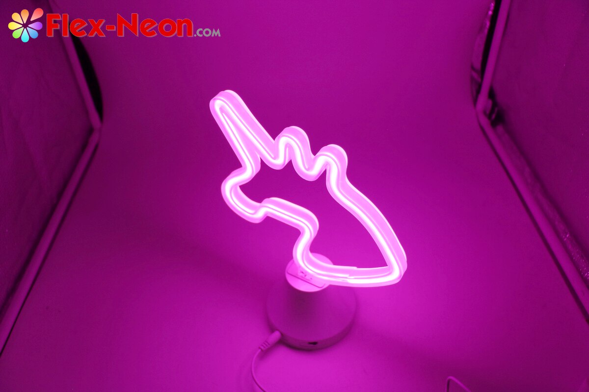 USB battery LED Neon Tube Night Light Unicorn I love you Christmas holiday night light authorized by by Flex-Neon.com