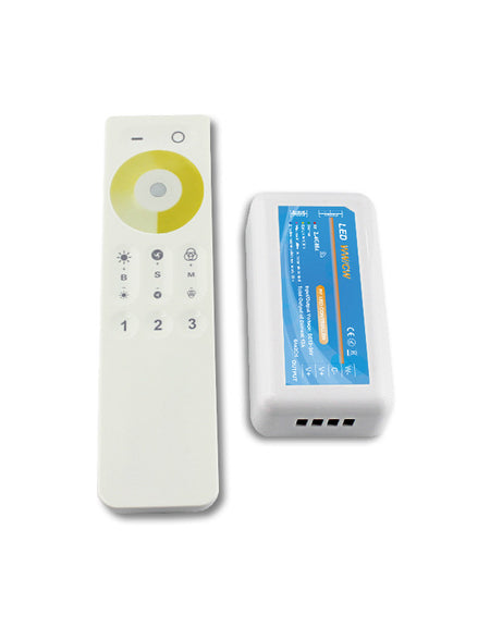 2.4G 3 Zone 3 Groups Touch Remote Color Temperature CCT CW WW LED Controller For Dual Color Strip Lights