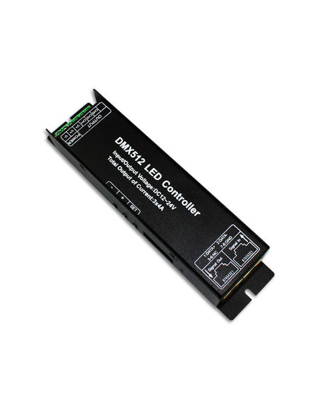 12V 192W Digital Display RGB Controller RJ45 RGB 3 Channels DMX512 Decoder