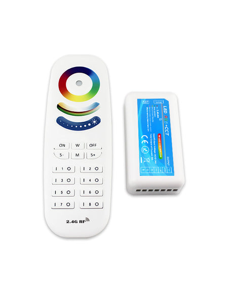 5 Channels RGBWW 2.4G 8 Zones RF 2.4G Touch Remote RGB+CCT Controller For RGBWW LED Strip