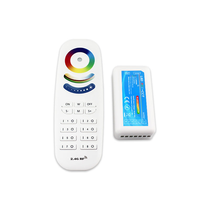 5 Channels RGBWW 2.4G 8 Zones RF 2.4G Touch Remote RGB+CCT Controller For RGBWW LED Strip